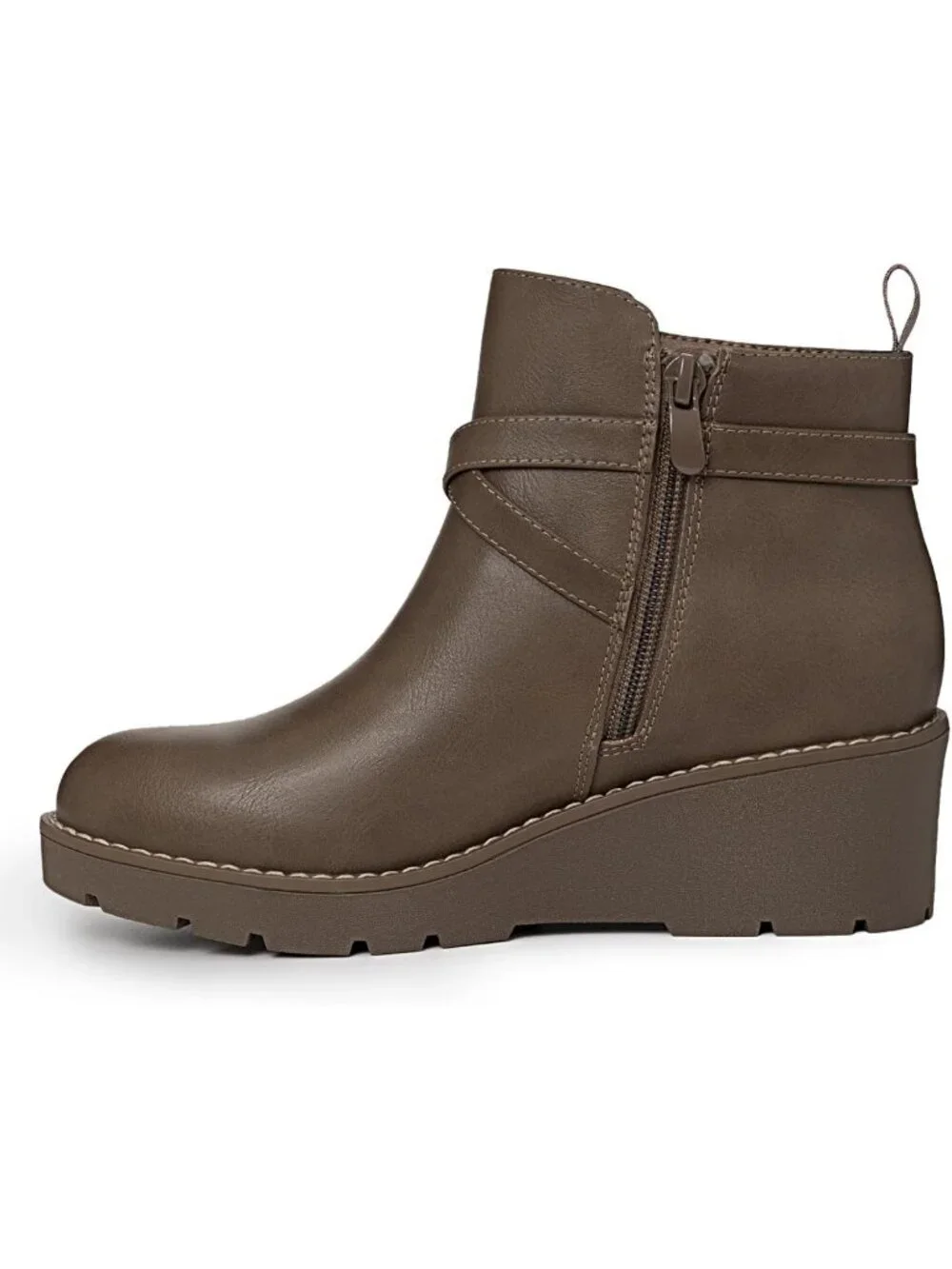 Chic Women's Wedge Ankle Boots | Platform Lug Sole, Buckle & Side Zipper Booties